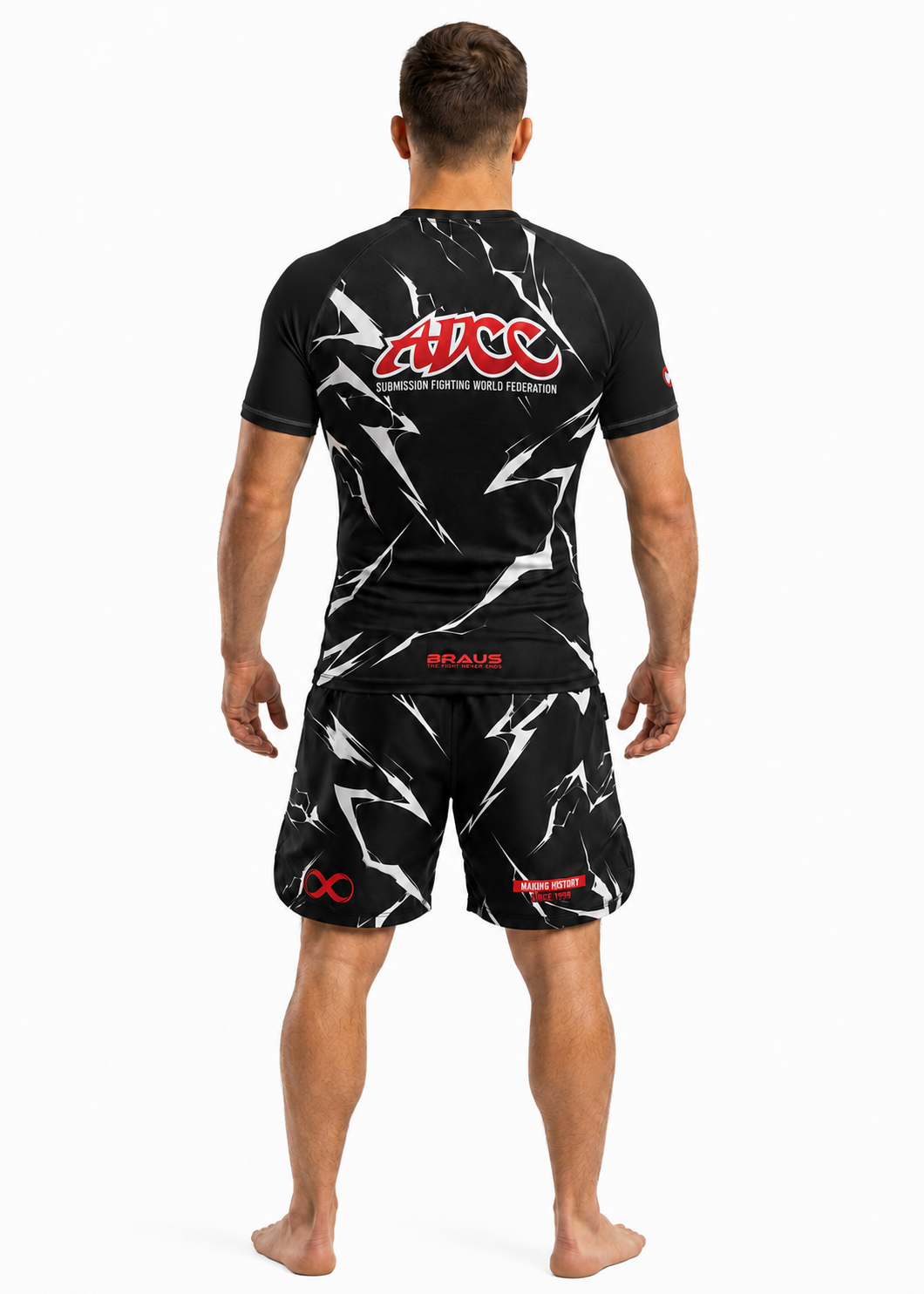ADCC Lightning No Gi Fight Shorts Black Adults