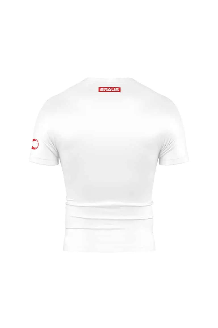 ADCC Rash Guard Short Sleeve White