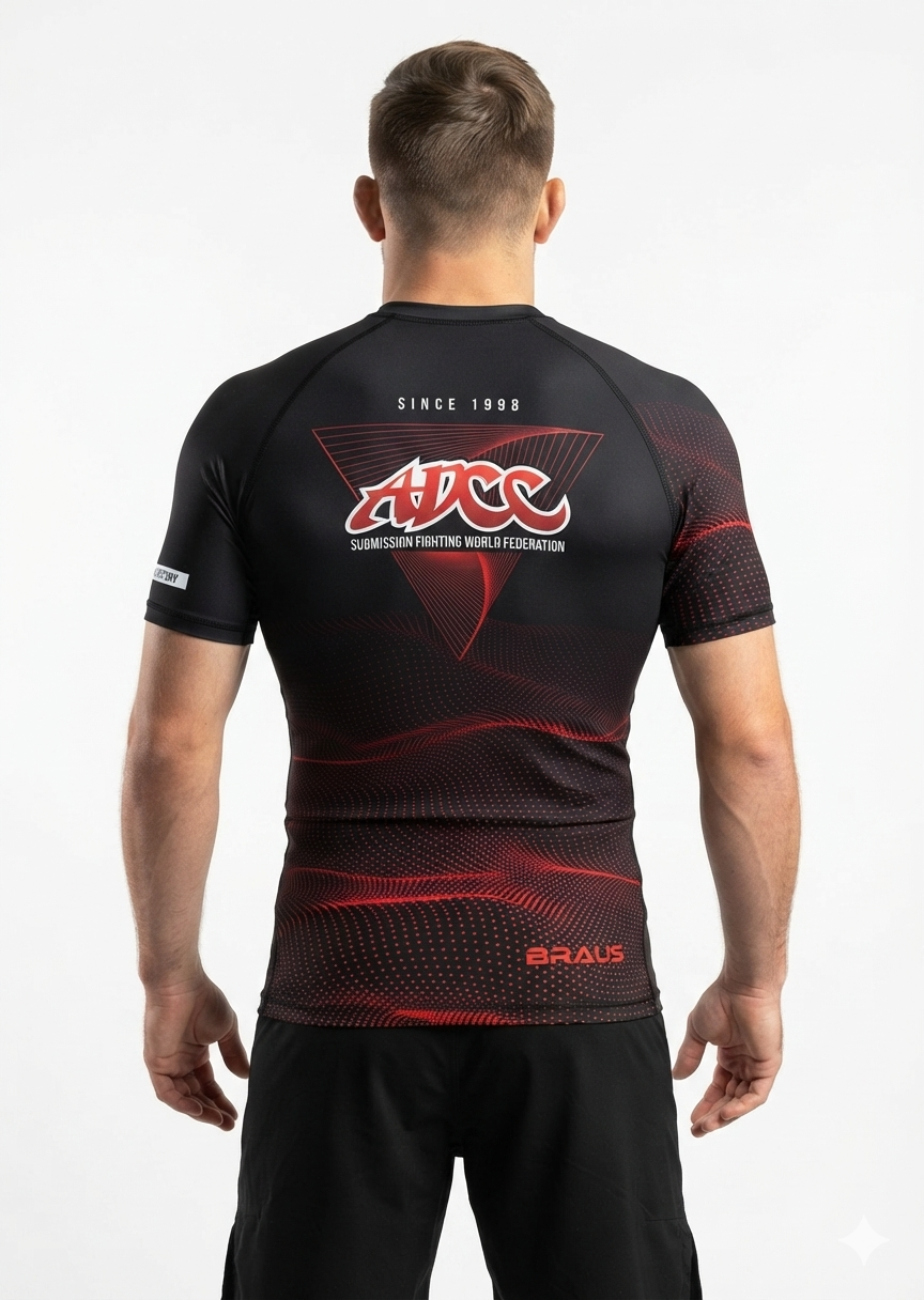 ADCC Infinite Rash Guard Short Sleeve - Black (Adult)