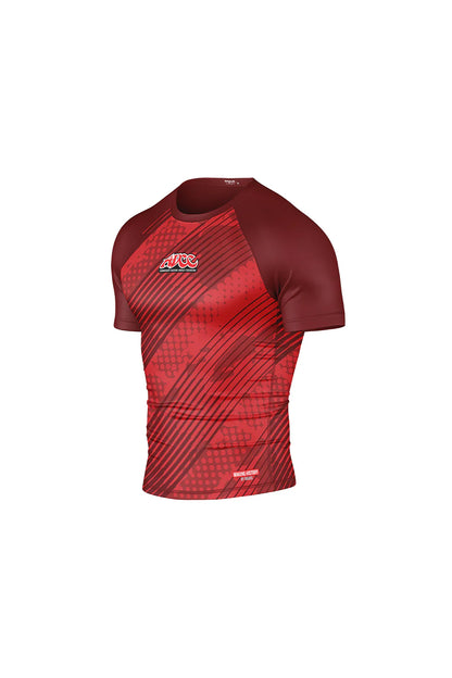 ADCC Red No Gi Rash Guard Short Sleeve