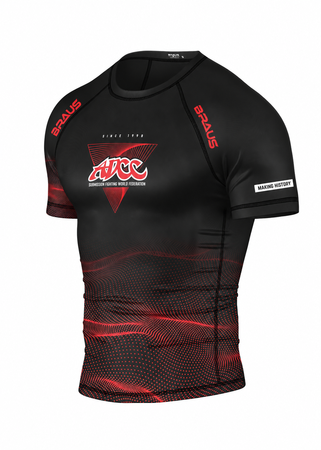 ADCC Infinite Rash Guard Short Sleeve - Black (Adult)