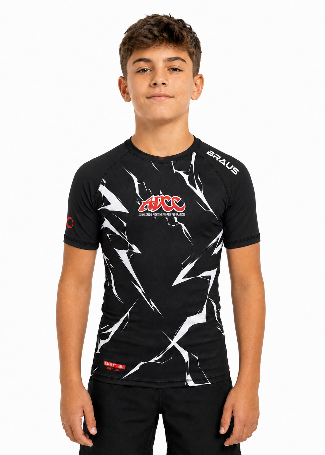 ADCC Lightning Rash Guard Short Sleeve Kids